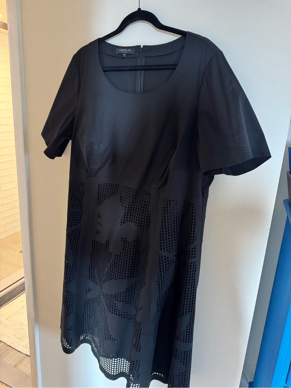 Lafayette 148 New York Black Scoop Neck Dress